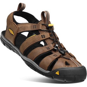 KEEN Men’s Clearwater CNX Closed Toe Lightweight Adventure Hiking and Water Sandals(Dark Earth/Black)