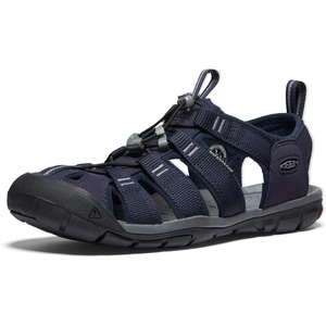KEEN Men’s Clearwater CNX Closed Toe Lightweight Adventure Hiking and Water Sandals(Sky Captain/Black)