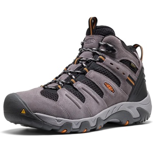KEEN Men’s Headout Mid Height Waterproof All Terrain(Magnet/Orange Pepper)