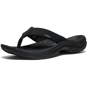 KEEN Men’s Kona Flip Flop Sandals(Black/Steel Grey)