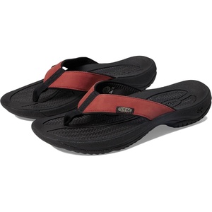 KEEN Men’s Kona Flip Flop Sandals(Fired Brick/Black)