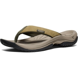 KEEN Men’s Kona Flip Flop Sandals(Martini Olive/Forest Night)