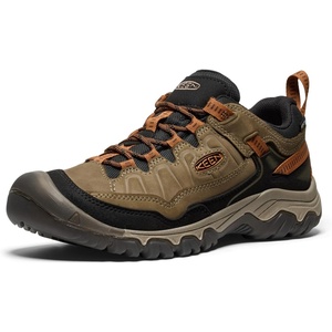 KEEN Men’s Targhee 4 Low Height Durable Comfortable Waterproof Hiking Shoes(Sea Turtle/Roasted Pecan)