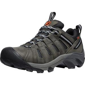 KEEN Men’s Voyageur Low Height Breathable Hiking Shoes(Steel Grey/Scarlet Ibis)