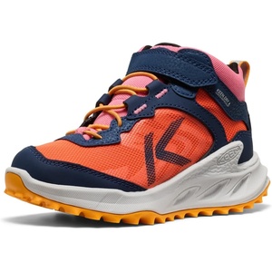 KEEN Unisex-Child Zionic Mid Height Waterproof All Terrain Easy On Hiking Boots(Naval Academy/Nasturtium)