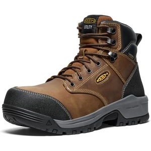 KEEN Utility Men’s CSA Evanston 6″ Composite Toe Waterproof Work Boots(Bison/Black)