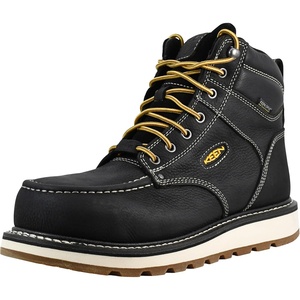 KEEN Utility Men’s Cincinnati 6″ Composite Toe Waterproof Wedge Work Boots(Black/Sandshell)