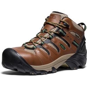 KEEN Utility Men’s Lansing Mid Height Steel Toe Waterproof Work Boots(Bison/Black)