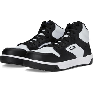 KEEN Utility Men’s Overton Mid Height Composite Toe Lightweight Durable Work Sneakers(Star White/Black)