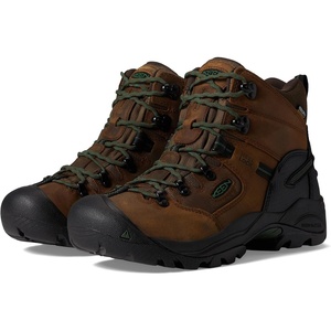 KEEN Utility Men’s Pittsburg Energy 6″ Soft Toe Waterproof Industrial Work Boots(Cascade Brown/Greener Pastures)