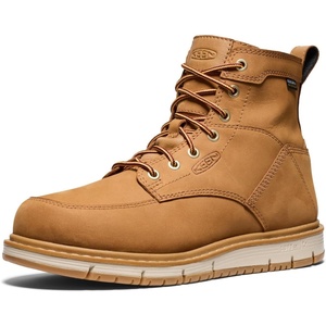 KEEN Utility Men’s San Jose 6″ Soft Toe Waterproof Wedge Work Boots(Bistre/Gum)