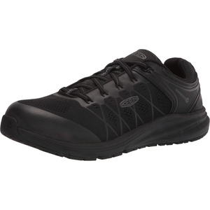 KEEN Utility Men’s Vista Energy Low Height Sneakers Composite Toe Industrial Work Shoes(Black/Raven)