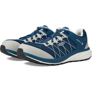 KEEN Utility Men’s Vista Energy Low Height Sneakers Composite Toe Industrial Work Shoes(Blue Wing Teal/Drizzle)