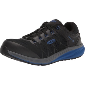 KEEN Utility Men’s Vista Energy Low Height Sneakers Composite Toe Industrial Work Shoes(Nautical Blue/Black)