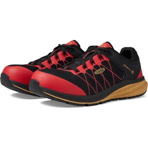 KEEN Utility Men’s Vista Energy Low Height Sneakers Composite Toe Industrial Work Shoes(Red Carpet/Black)