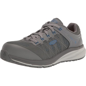 KEEN Utility Men’s Vista Energy Low Height Sneakers Composite Toe Industrial Work Shoes(Steel Grey/Baleine Blue)