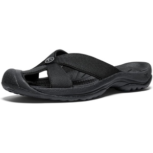 KEEN Women’s Bali Slip On Closed Toe Flip-Flops(Black/Steel Grey)