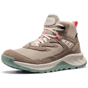 KEEN Women’s Hightrail Mid Height Durable Lightweight Breathable Leather Waterproof Hiking Boots(Brindle/Pink Lemonade)