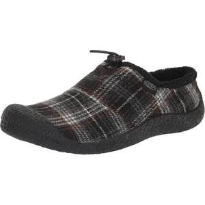 KEEN Women’s Howser 3 Slide Comfy Durable(Black Plaid/Steel Grey)