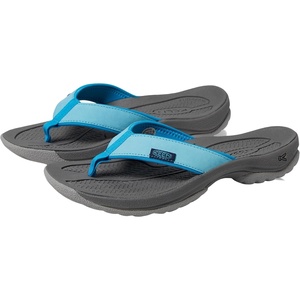 KEEN Women’s Kona Flip Flop Beach Sandals(Blue Atoll/Blue Danube)