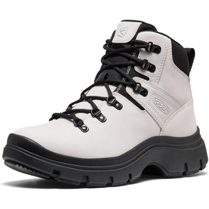 KEEN Women’s Kosa Pyrenees Mid Height Classic Platform Style Comfortable Hiking Boots(Silver Birch/Black)