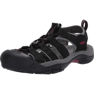 KEEN Women’s Newport H2 Closed Toe Water Sandals(Black/Raspberry Wine)