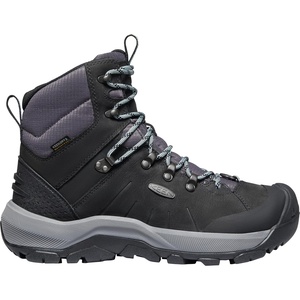 KEEN Women’s Revel 4 Mid Height Polar Insulated Waterproof Snow Boots(Black/Harbor Gray)
