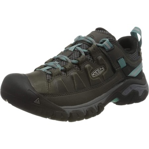 KEEN Women’s Targhee 3 Low Height Waterproof Hiking Shoes(Alcatraz/Blue Turquoise)