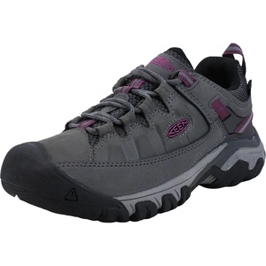 KEEN Women’s Targhee 3 Low Height Waterproof Hiking Shoes(Steel Grey/Boysenberry)