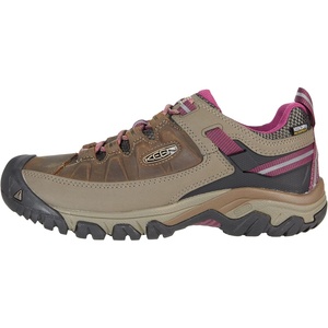 KEEN Women’s Targhee 3 Low Height Waterproof Hiking Shoes(Weiss/Boysenberry)