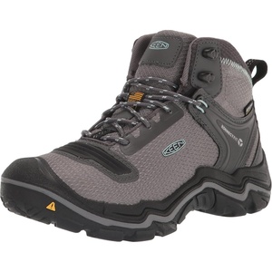 KEEN womens Durand Evo Mid Height Waterproof backpackingHiking Boot(Steel Grey/Cloud Blue)