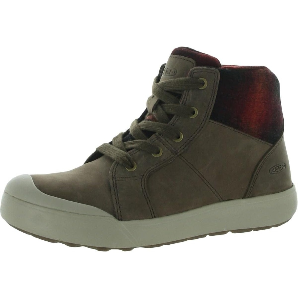 image:imageKEEN Womens Elena Mid Height Leather Hiking BootChestnutPlaza Taupe