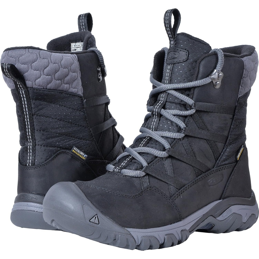 image:imageKEEN Womens Hoodoo 3 Lace Up Mid Height Leather Insulated Waterproof Snow BootBlackMagnet