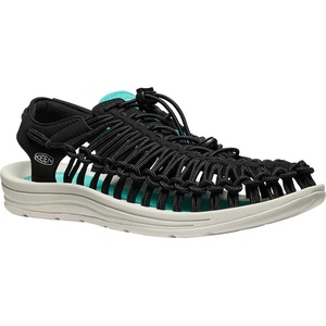KEEN Men’s Uneek Sandals(Black/Bright Aqua)