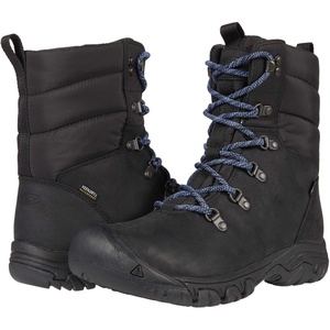KEEN Women’s Greta Waterproof Snow Boot, Black/Black, 9 D (Medium) US