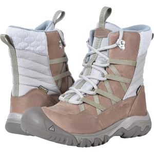 KEEN Women’s Hoodoo 3 Lace Up Mid Height Leather Insulated Waterproof Snow Boot(Coconut/Plaza Taupe)